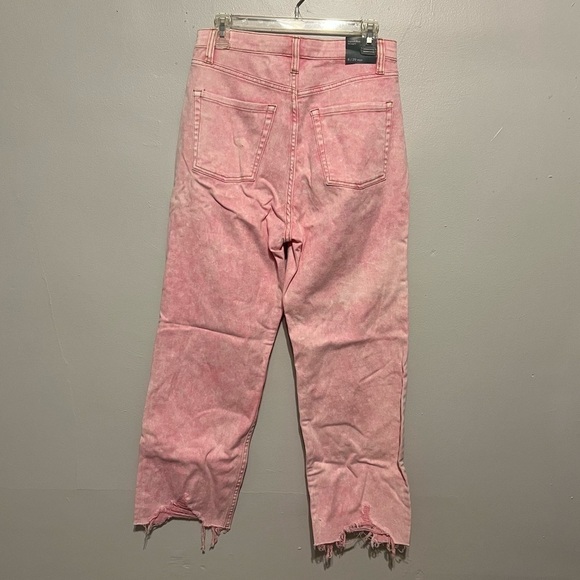NWT Wild Fable Highest Rise Straight Leg Button Fly Pink Jeans Sz 8 - Picture 7 of 8